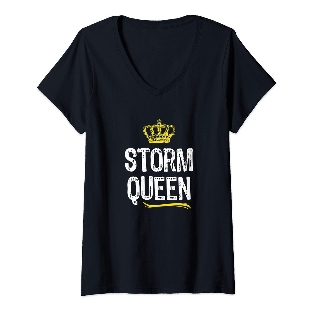 Womens Storm Queen Women Girls Chasing Chaser Funny Cool V-Neck T-Shirt