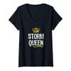 Womens Storm Queen Women Girls Chasing Chaser Funny Cool V-Neck T-Shirt view 1