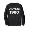 Vintage 1980 Shirt Men Women 45th Birthday Long Sleeve T-Shirt view 1