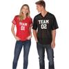 CRAZYDAISYWORLD Customized Football Jersey Short Sleeve T-Shirt - Your Own Personalized 2 Side Custom Jersey Men & Women - V-Neck Football Jersey Shirt Small Heliconia - Women view 4