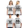 CRAZYDAISYWORLD Customized Football Jersey Short Sleeve T-Shirt - Your Own Personalized 2 Side Custom Jersey Men & Women - V-Neck Football Jersey Shirt Medium White - Women view 1