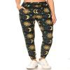 JGAX-S761-1X Sun and Moon Print Jogger Pants w/Pockets, 1X view 2