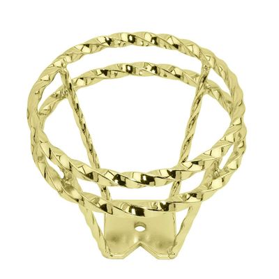 Alta 8" Chain Bicycle Steering Wheel, Multiple Colors. (Double Twist Gold)