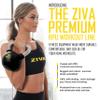 ZIVA RPU Solid Cast Steel Kettlebell Weight - Premium Hard Wearing Rubber Urethane Coating - Core and Strength Training Exercise Workout - 20 lbs. view 2