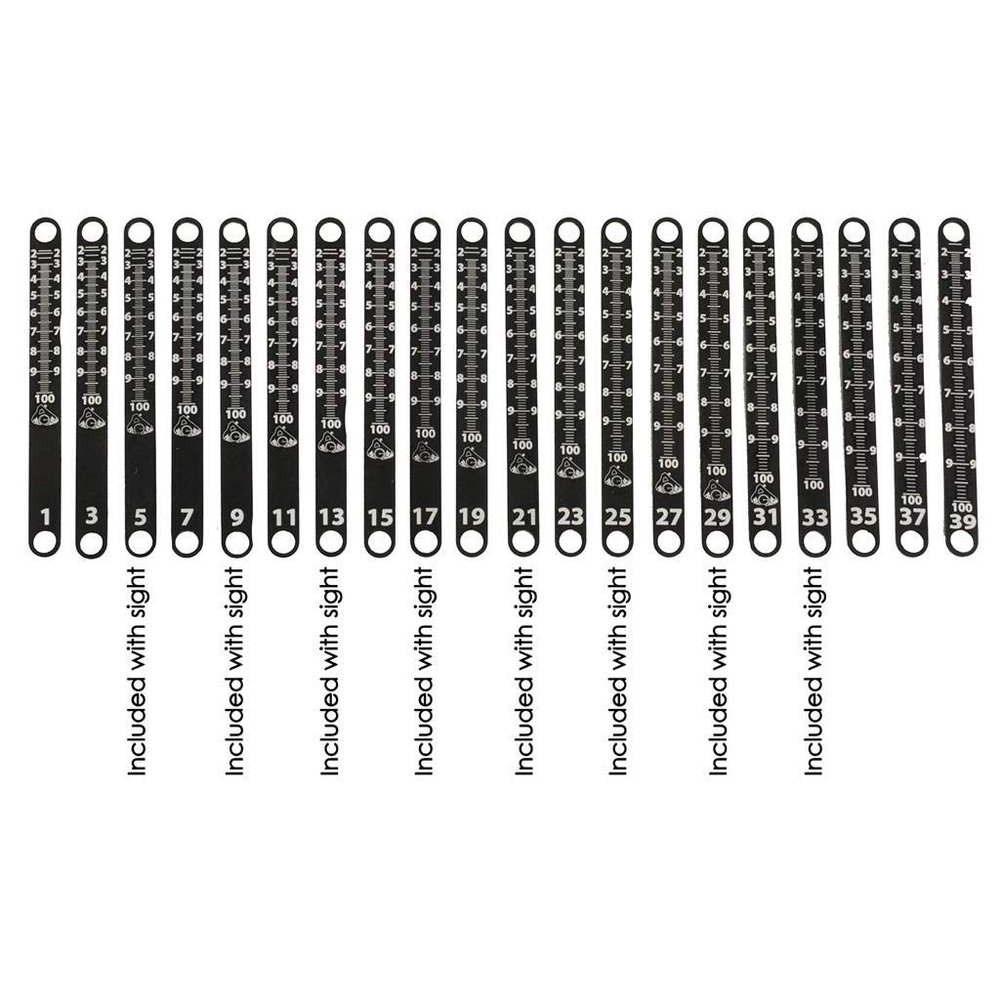 Axcel Achieve XP Metal Sight Tape Scale #25 and #26