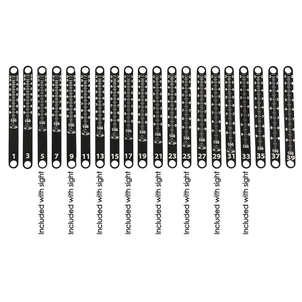 Axcel Achieve XP Metal Sight Tape Scale #5 and #6