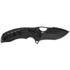 SOG Kiku Quick-Opening Sharp Ambidextrous Pocket Folding Knife with Linen Micarta Handle | CTS XHP Steel, XR Lock, Blackout view 2