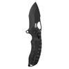 SOG Kiku Quick-Opening Sharp Ambidextrous Pocket Folding Knife with Linen Micarta Handle | CTS XHP Steel, XR Lock, Blackout view 3