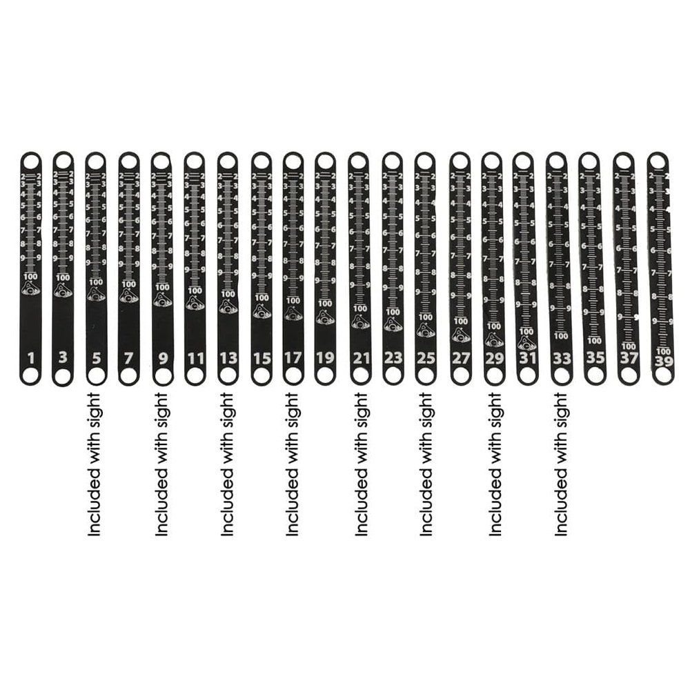 Axcel Achieve XP Metal Sight Tape Scale #39 and #40