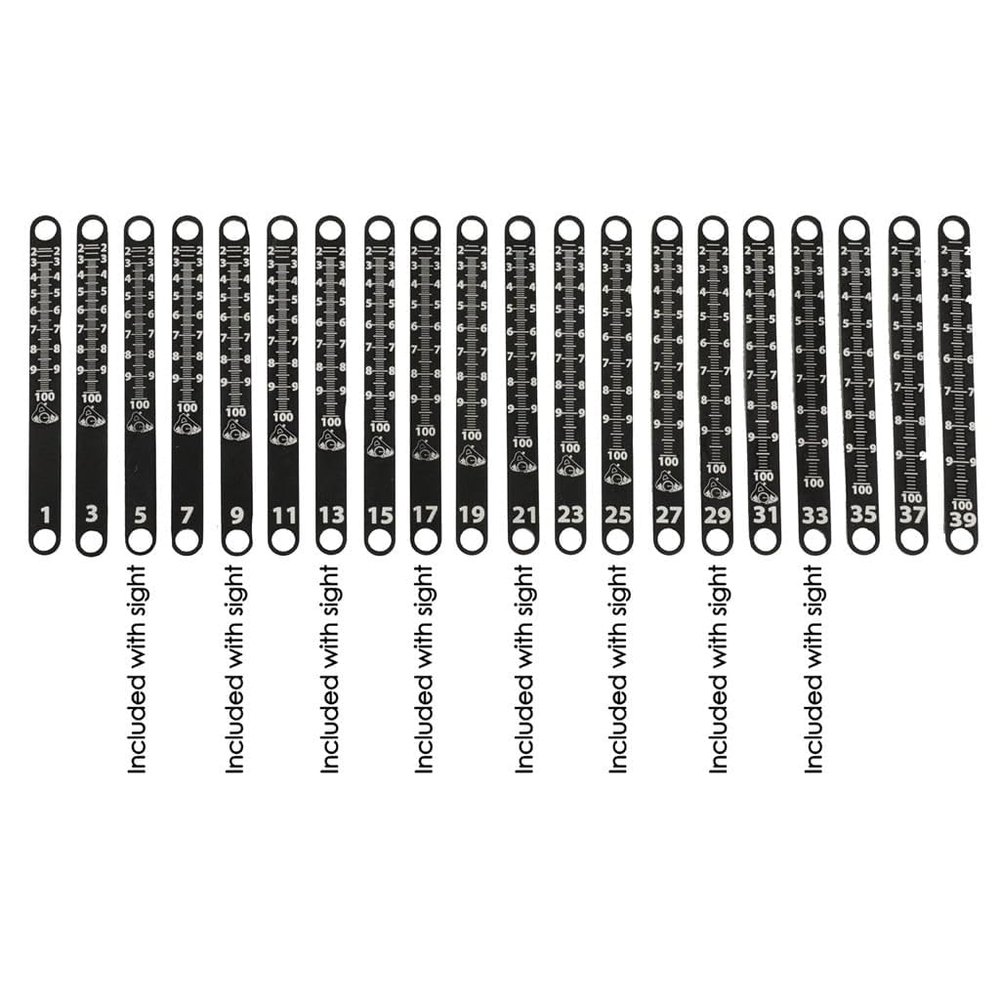 Axcel Achieve XP Metal Sight Tape Scale #9 and #10