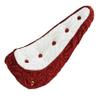 Alta Bicycle Lowrider Five Button Two/Tone Color Polo Velour Banana Bike Saddle/Seat with White Top (White Top/Red) view 1