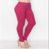 ALWAYS Soft Leggings for Women - High Waisted Tummy Control Compression Yoga Workout Pants Deep Red Plus view 3