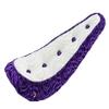 Alta Bicycle Lowrider Five Button Two/Tone Color Polo Velour Banana Bike Saddle/Seat with White Top (White Top/Purple) view 1