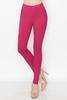 ALWAYS Soft Leggings for Women - High Waisted Tummy Control Compression Yoga Workout Pants Deep Red Regular view 2