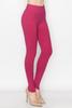 ALWAYS Soft Leggings for Women - High Waisted Tummy Control Compression Yoga Workout Pants Deep Red Regular view 3