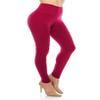 ALWAYS Women's Super High Waist Leggings - Premium Buttery Soft Yoga Workout Stretch Solid Pants Deep Red One Size view 1