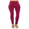 ALWAYS Women's Super High Waist Leggings - Premium Buttery Soft Yoga Workout Stretch Solid Pants Deep Red One Size view 3