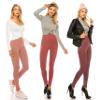 ALWAYS Women's Super High Waist Leggings - Premium Buttery Soft Yoga Workout Stretch Solid Pants Deep Red One Size view 4