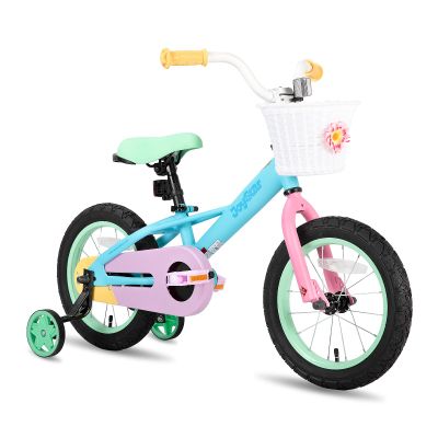 JOYSTAR 16 Inch Kids Bike for 4-7 Years Girls 16" Girl Bicycle with Training Wheels and Coaster Brake Children Bicycles 85% Assembled Macaroon