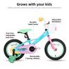 JOYSTAR 16 Inch Kids Bike for 4-7 Years Girls 16" Girl Bicycle with Training Wheels and Coaster Brake Children Bicycles 85% Assembled Macaroon view 2