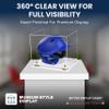 Acrylic Display Case for Baseball Batting Helmet Premium Baseball Display Case with White Base and Polished Edges Durable Display Cases for Collectibles .Dim: 12.25" L x 10" W x 10.5" H (A012-YR) view 2