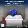 Acrylic Display Case for Baseball Batting Helmet Premium Baseball Display Case with White Base and Polished Edges Durable Display Cases for Collectibles .Dim: 12.25" L x 10" W x 10.5" H (A012-YR) view 2