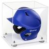 Acrylic Display Case for Baseball Batting Helmet Premium Baseball Display Case with White Base and Polished Edges Durable Display Cases for Collectibles .Dim: 12.25" L x 10" W x 10.5" H (A012-YR) view 1
