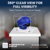 Acrylic Display Case for Baseball Batting Helmet Premium Baseball Display Case with White Base and Polished Edges Durable Display Cases for Collectibles .Dim: 12.25" L x 10" W x 10.5" H (A012-YR) view 2