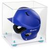 Acrylic Display Case for Baseball Batting Helmet Premium Baseball Display Case with White Base and Polished Edges Durable Display Cases for Collectibles .Dim: 12.25" L x 10" W x 10.5" H (A012-YR) view 1