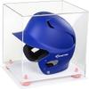 Acrylic Display Case for Baseball Batting Helmet Premium Baseball Display Case with White Base and Polished Edges Durable Display Cases for Collectibles .Dim: 12.25" L x 10" W x 10.5" H (A012-YR) view 1