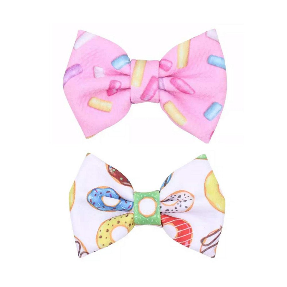 Donut & Sprinkle 5" Bow on Clip for Girls