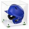 Acrylic Display Case for Baseball Batting Helmet Premium Baseball Display Case with White Base and Polished Edges Durable Display Cases for Collectibles .Dim: 12.25" L x 10" W x 10.5" H (A012-YR) view 1