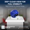 Acrylic Display Case for Baseball Batting Helmet Premium Baseball Display Case with White Base and Polished Edges Durable Display Cases for Collectibles .Dim: 12.25" L x 10" W x 10.5" H (A012-YR) view 2