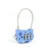 New Lon0167 Blue Flower Featured Print Metal 3 reliable efficacy Digits Wire Combination PasswoR-d Coded Lock for Box(id:659 32 6b a91) view 1