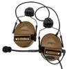 ArmorMason Closed-Ear Electronic Hearing Protection Earmuffs & Communication Headset with Helmet Rail Headset Adapters (Tan) view 3