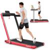 Goplus 2 in 1 Folding Treadmill with Dual Display, 2.25HP Superfit Under Desk Electric Pad Treadmill, Installation-Free, Blue Tooth Speaker, APP Control, Remote Control, Walking Jogging for Home view 1