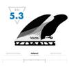 Futures DHD Honeycomb Tri Surfboard Fins - Medium/White view 2