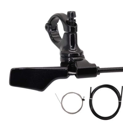DJC Components Dropper Post Remote Lever with Cable and Hose for 22.2mm MTB Handlebar, External/Internal Routing