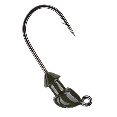 Strike King (BSSH18-46) Baby Squadron Swimbait Head Fishing Lure, 46 - Green Pumpkin, 1/8 oz, Wide Gap Black Nickel Hook