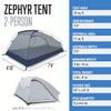 ALPS Mountaineering Zephyr 2-Person Tent - Gray/Navy view 2