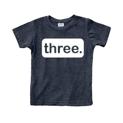 3rd Birthday Shirt boy Third Outfit 3 Year Old Toddler Gift Baby Tshirt Party Shirts (Charcoal Black, 2 Years)