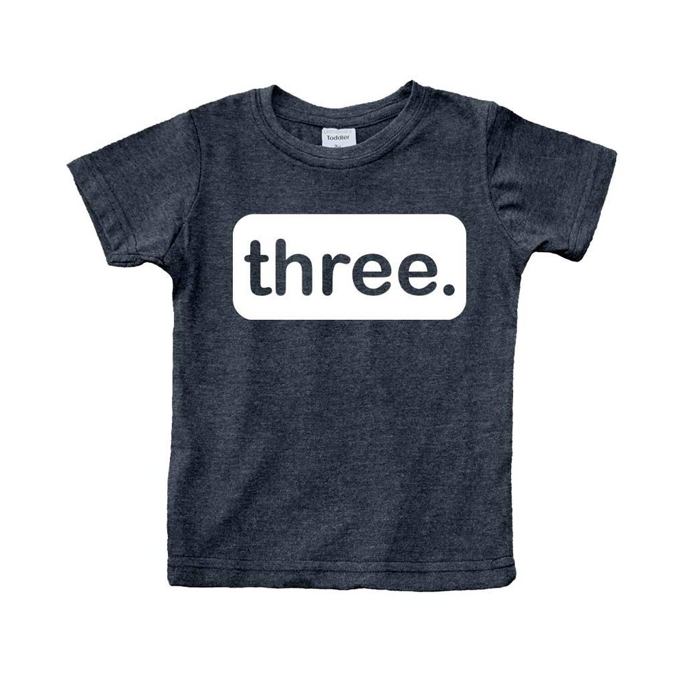 3rd Birthday Shirt boy Third Outfit 3 Year Old Toddler Gift Baby Tshirt Party Shirts (Charcoal Black, 2 Years)