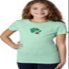 St Patricks Day Lucky Irish Mouse Patch Girls Shirt, Mint Large 10/12 view 1