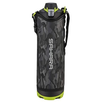 Tiger Water Bottle, 0.3 gal (1.5 L), Sahara Stainless Steel Bottle, Sports, Direct Drinking, Wide Mouth, Cold Insulation, Black MME-F150KK