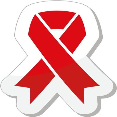 Zirni Red Ribbon AIDSHIV Heart Disease Stroke Awareness Sticker Decal Design