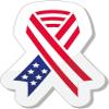 Zirni USA Ribbon Flag Symbol of Patriotism Victims and Heroes Sticker Decal Design