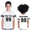 CRAZYDAISYWORLD Customized Toddler Youth Football Jersey T-Shirts | Personalized 2-Sided Custom Team Uniform | Round-Neck Jersey Shirt 5-Toddler - White view 2