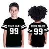 CRAZYDAISYWORLD Customized Toddler Youth Football Jersey T-Shirts | Personalized 2-Sided Custom Team Uniform | Round-Neck Jersey Shirt 2-Toddler - Black view 2