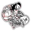 Zirni Skateboarder Jumping Sticker Decal Design