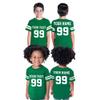 CRAZYDAISYWORLD Customized Toddler Youth Football Jersey T-Shirts | Personalized 2-Sided Custom Team Uniform | Round-Neck Jersey Shirt Youth - L - Green view 1